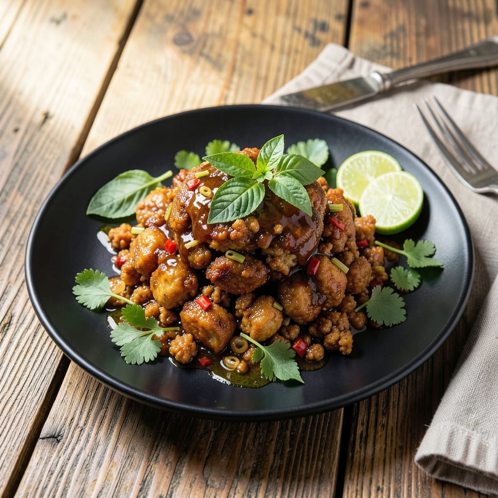 Thai Ground Chicken Recipe: Aromatic Lemongrass and Basil Infusion