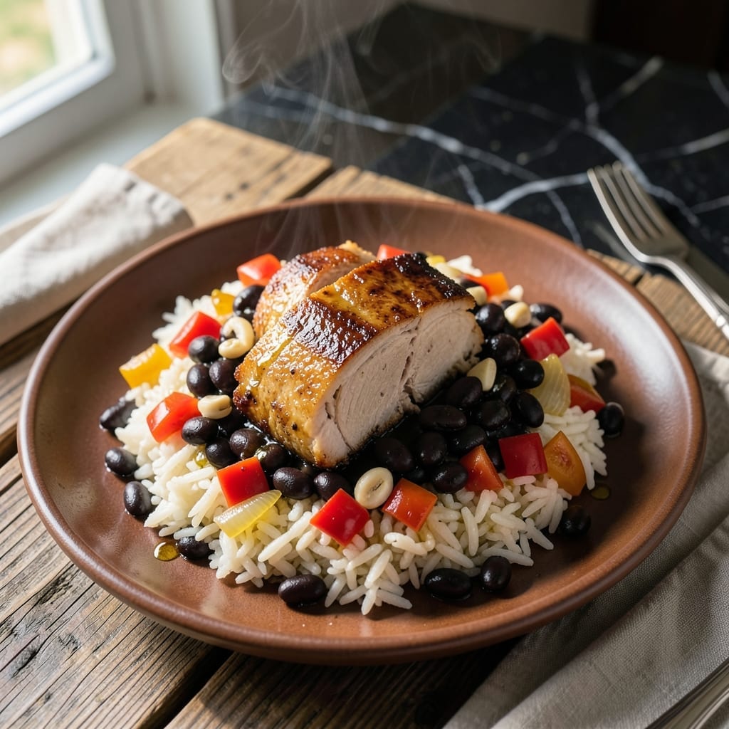 Pork Black Beans and Rice Recipe: Caribbean-Style One-Pot Meal Pork Black Beans and Rice Recipe: Caribbean-Style One-Pot Meal