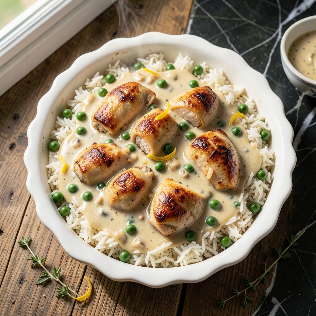 Chicken Rice Peas Casserole Recipe: One-Pan Savory Comfort