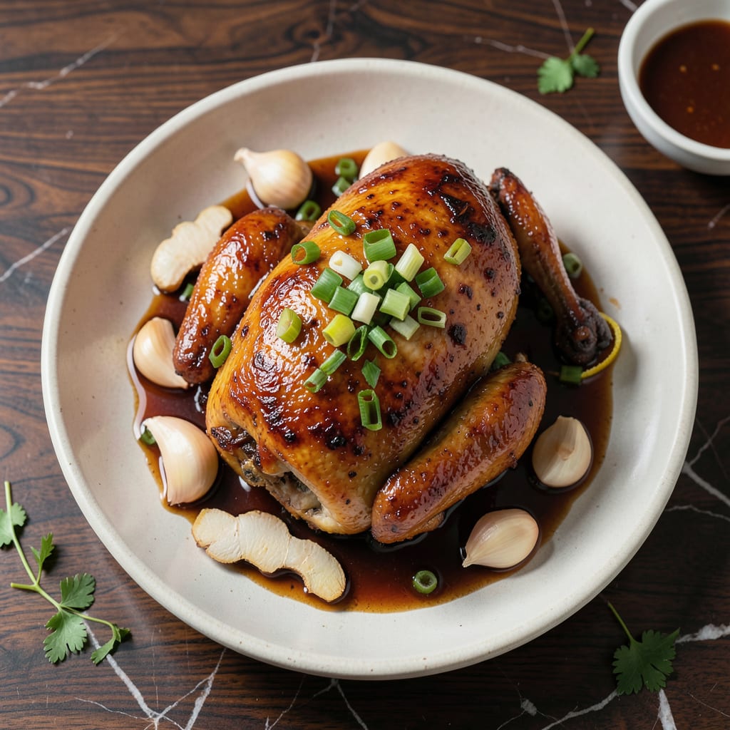 best asian roast chicken recipe example with annotations