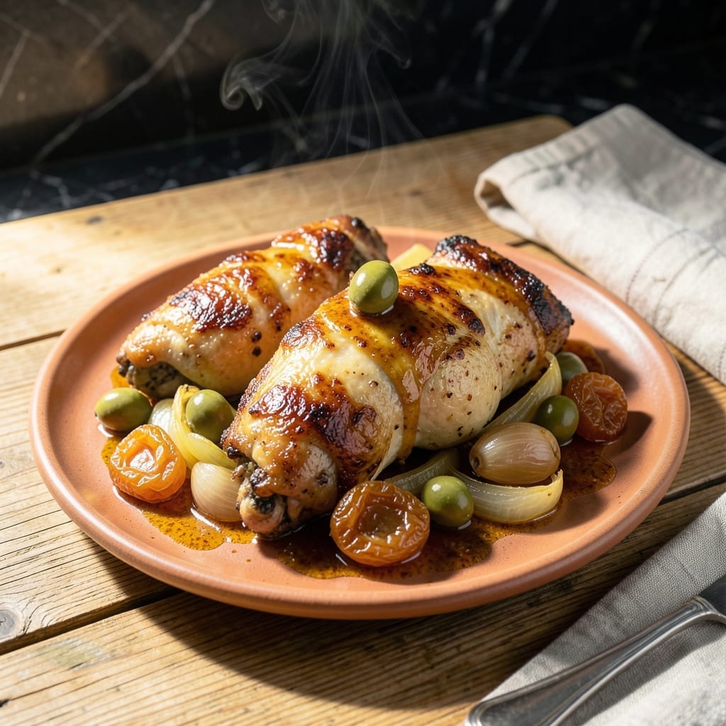 Moroccan Chicken Recipe: Spiced Warmth With Apricots and Olives Moroccan Chicken Recipe: Spiced Warmth With Apricots and Olives