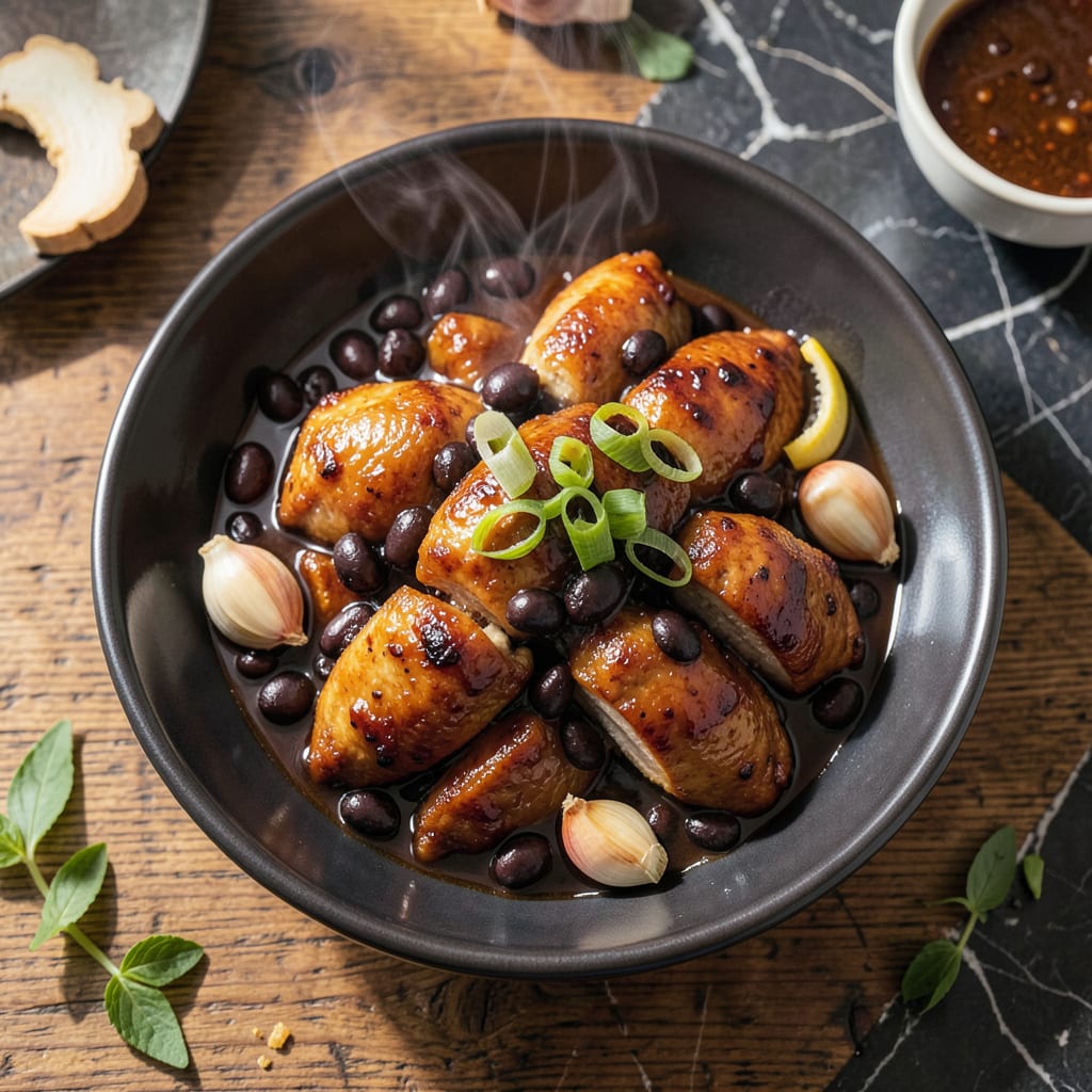 Complete black bean garlic sauce recipe chicken overview image