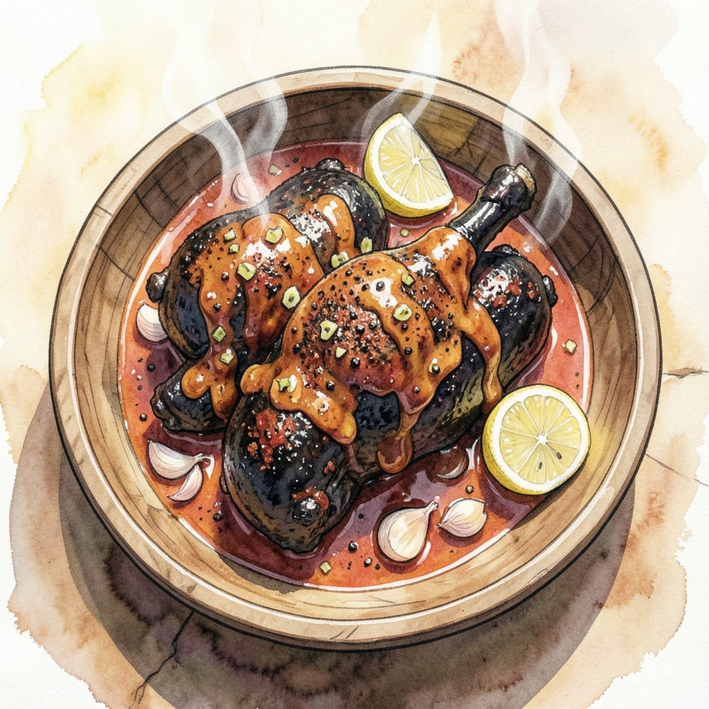 Visual representation of Black Chicken Recipe: Smoky Flavor in 30 Minutes