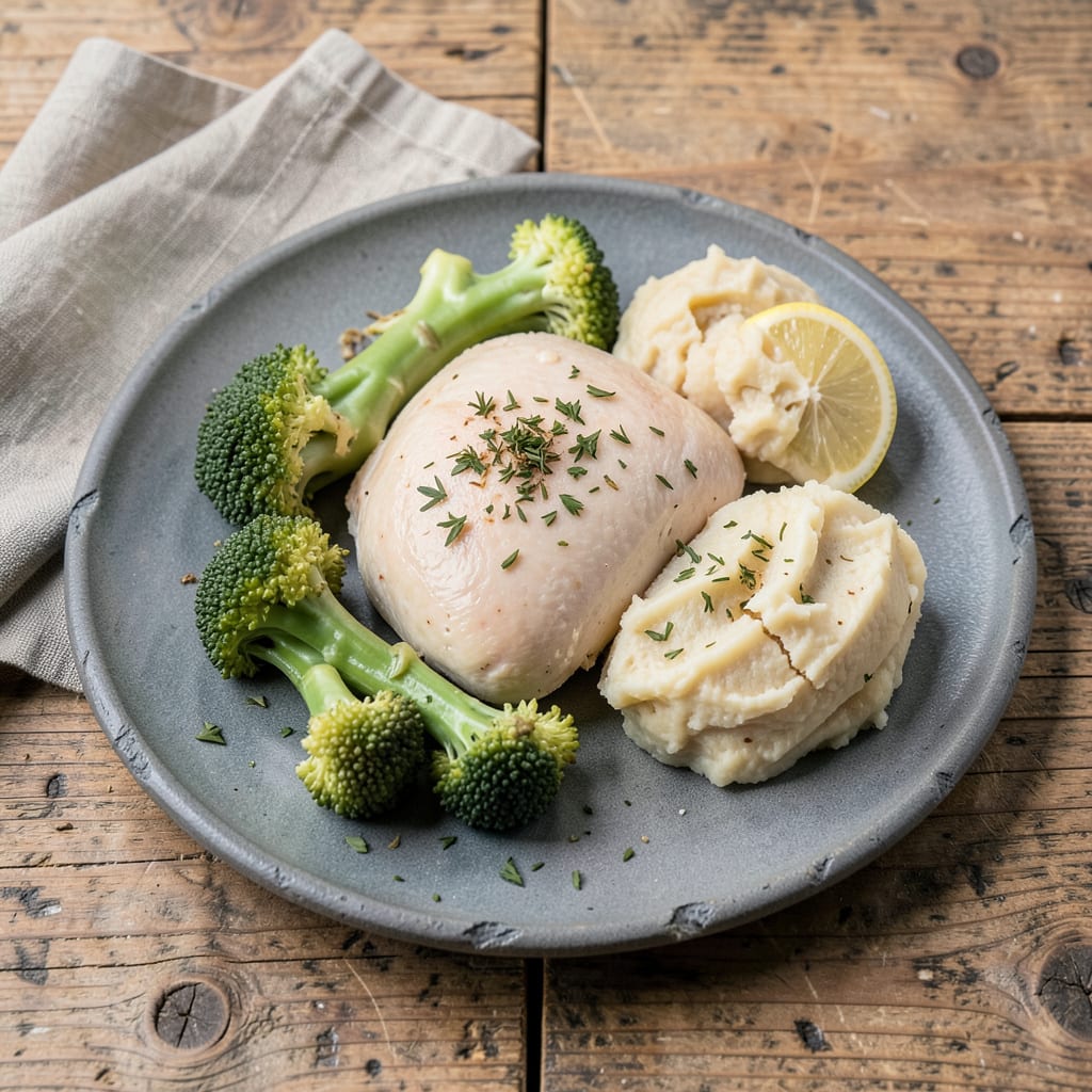 bland chicken illustration with key details