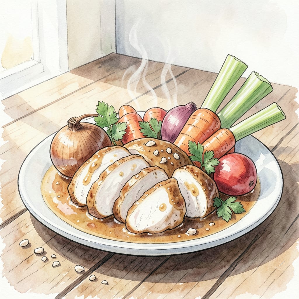 Boiled Chicken Gizzard Recipe: Tender & Flavorful Southern Comfort illustration with key details