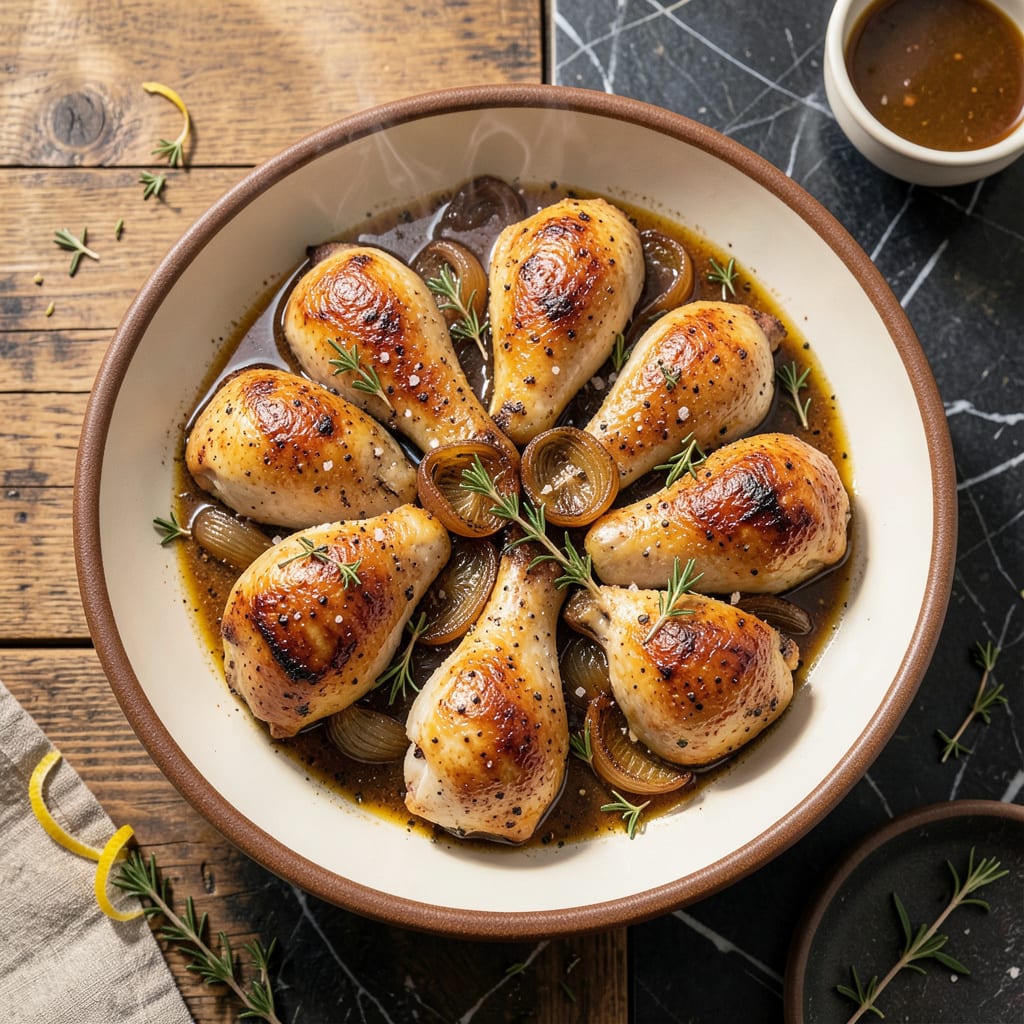 Complete boneless skinless chicken thigh slow cooker recipe overview image