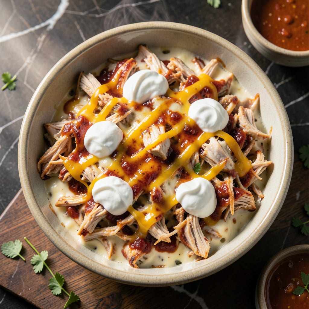 Visual representation of buffalo chicken dip recipe hot sauce