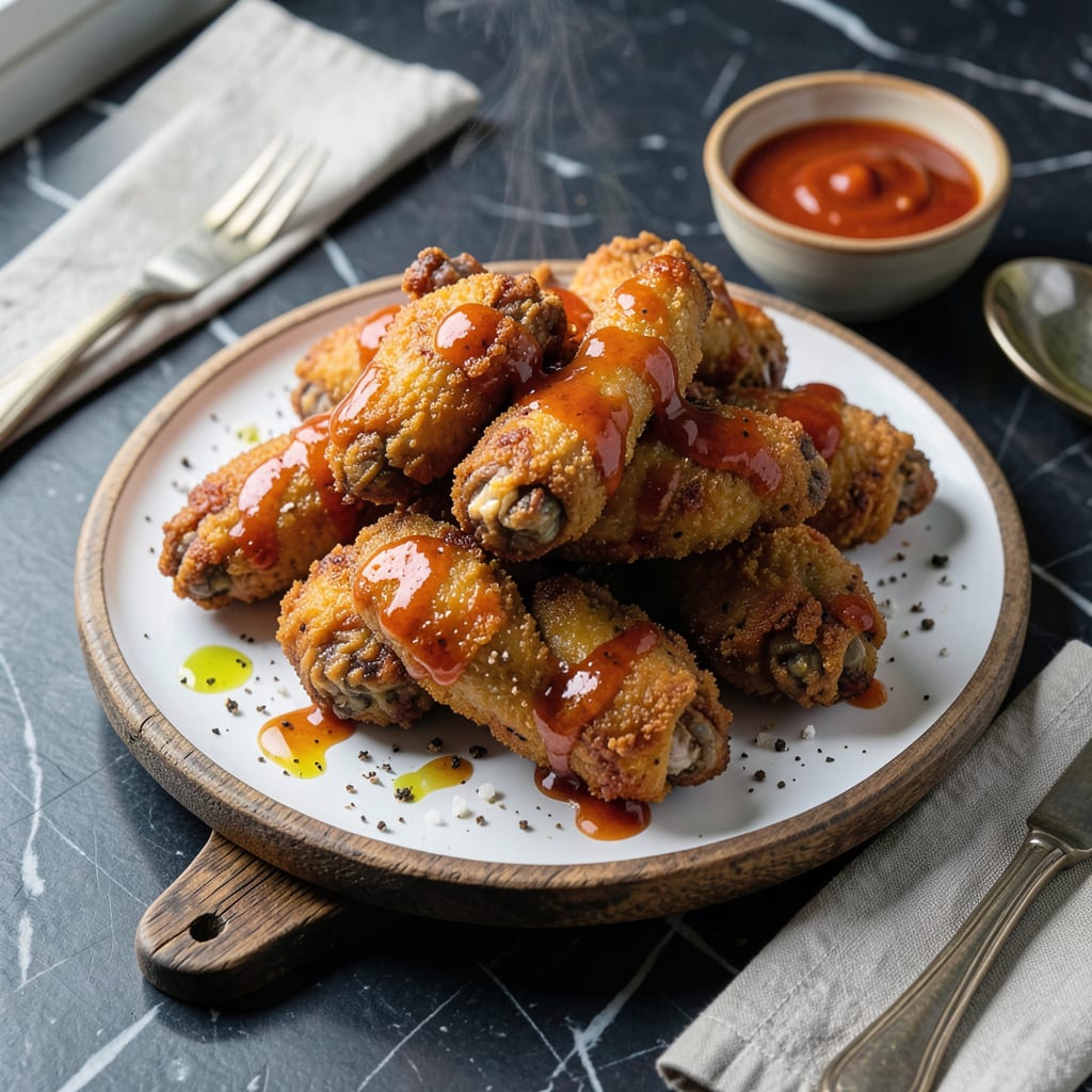 Visual representation of buffalo chicken wings hot sauce recipe