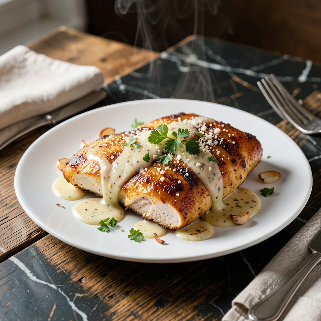 Complete buffalo wild wings parmesan garlic sauce chicken breast recipe overview image
