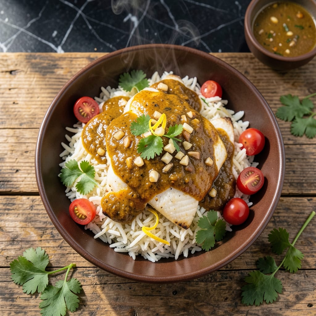 Fish Curry and Rice Recipe: Spiced Coconut Broth With Fragrant Basmati