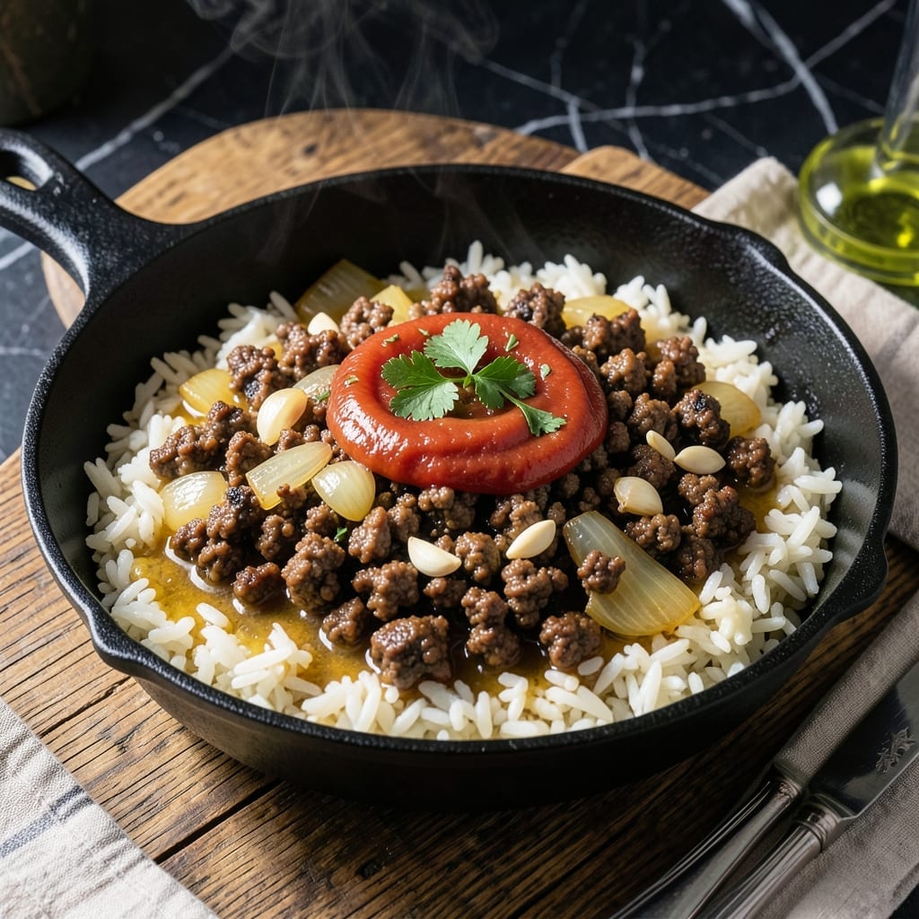 Ground Beef Over Rice Recipe: Savory One-Pot Weeknight Dinner Ground Beef Over Rice Recipe: Savory One-Pot Weeknight Dinner