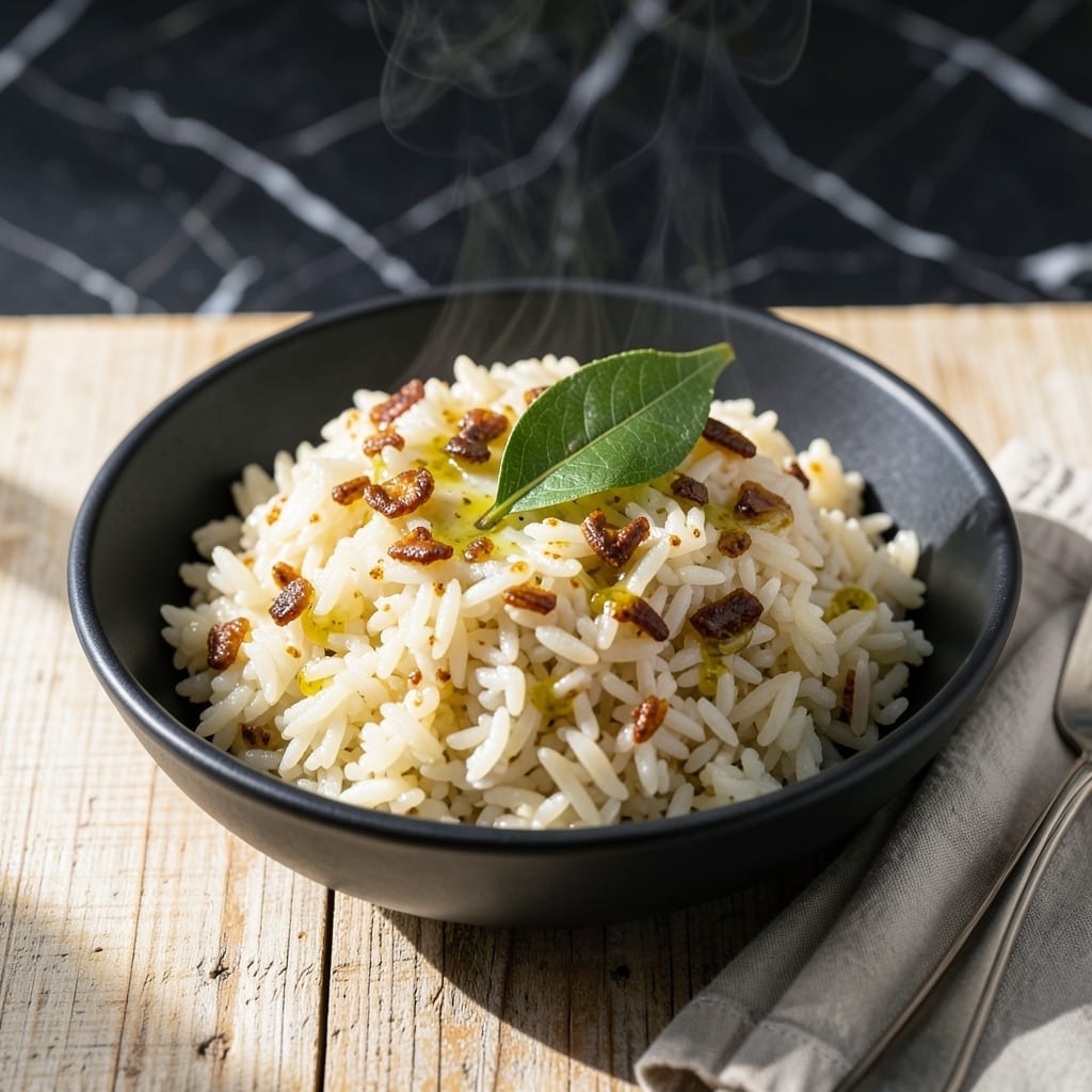 Filipino Rice Recipe: Garlicky Savory Grains with Crispy Bits