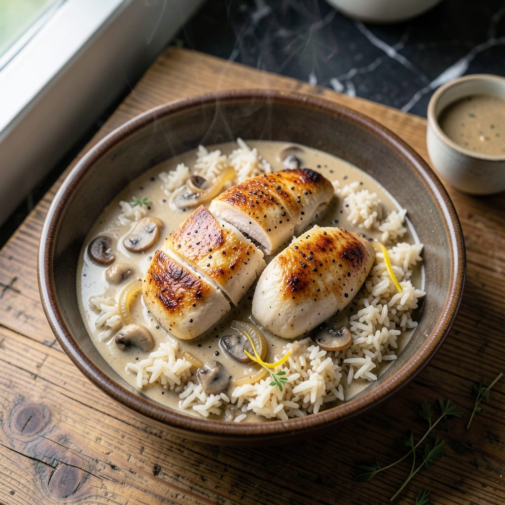 Chicken Breast Cream Of Mushroom Soup Rice Recipe: Velvety Sauce Meets Fluffy Grains Chicken Breast Cream Of Mushroom Soup Rice Recipe: Velvety Sauce Meets Fluffy Grains
