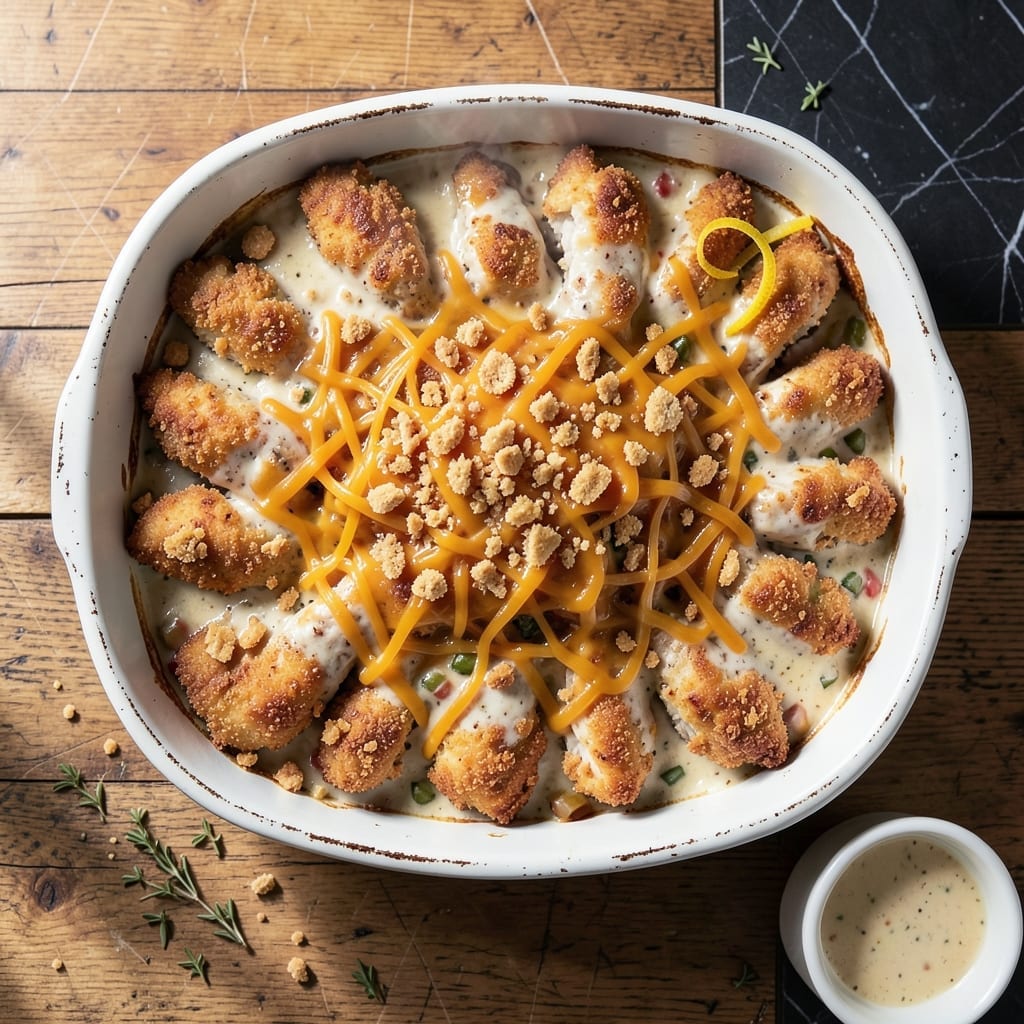 Recipe for Chicken Tenders Casserole: Cheesy Baked Indulgence