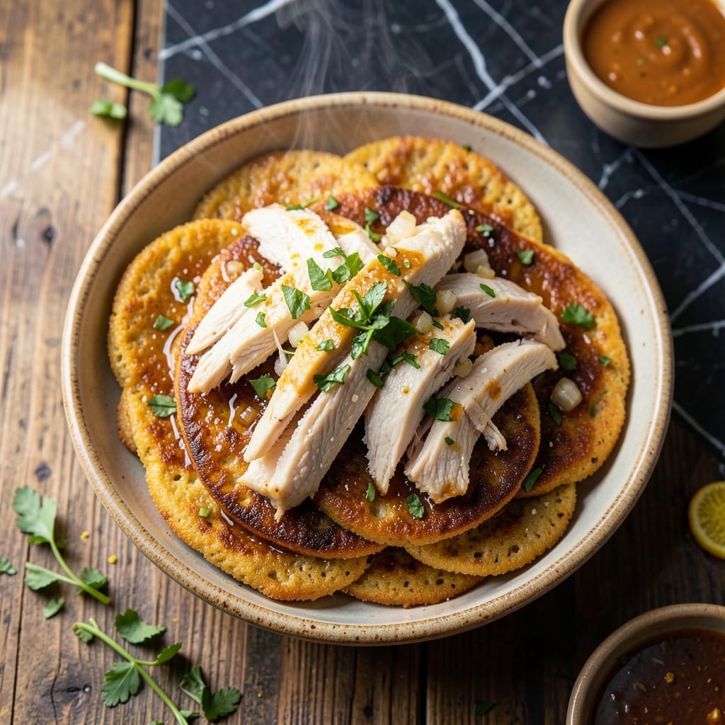 Chicken Arepas Recipe: Crispy Corn Cake With Shredded Chicken