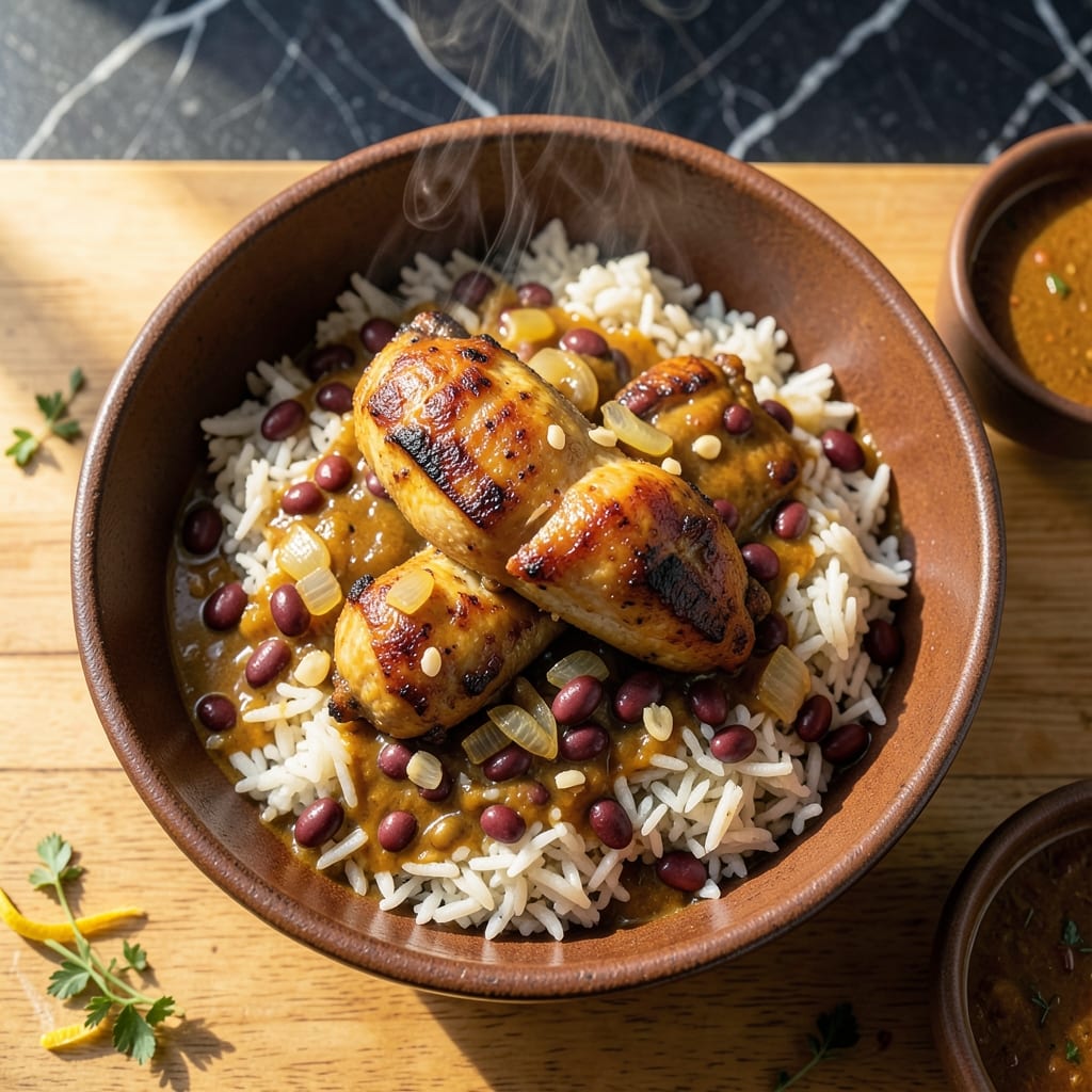 Curry Chicken and Rice and Peas Recipe: Jamaican One-Pot Flavor Bomb Curry Chicken and Rice and Peas Recipe: Jamaican One-Pot Flavor Bomb