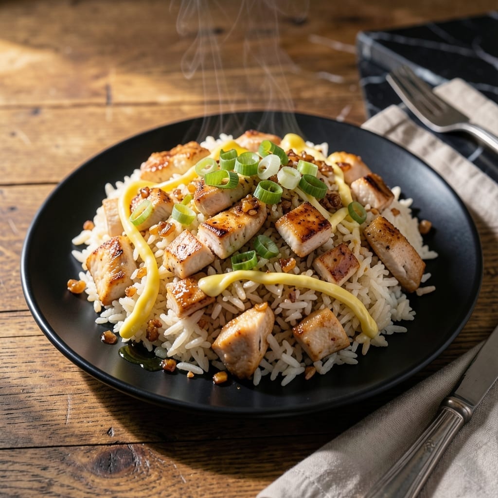 Garlic Chicken Fried Rice Recipe With Egg: Wok-Seared Aromatic Delight