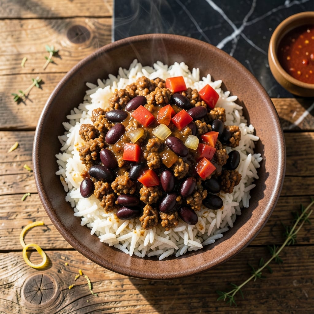 Chili Rice Bowl Recipe: Smoky Layers With Southwestern Spice