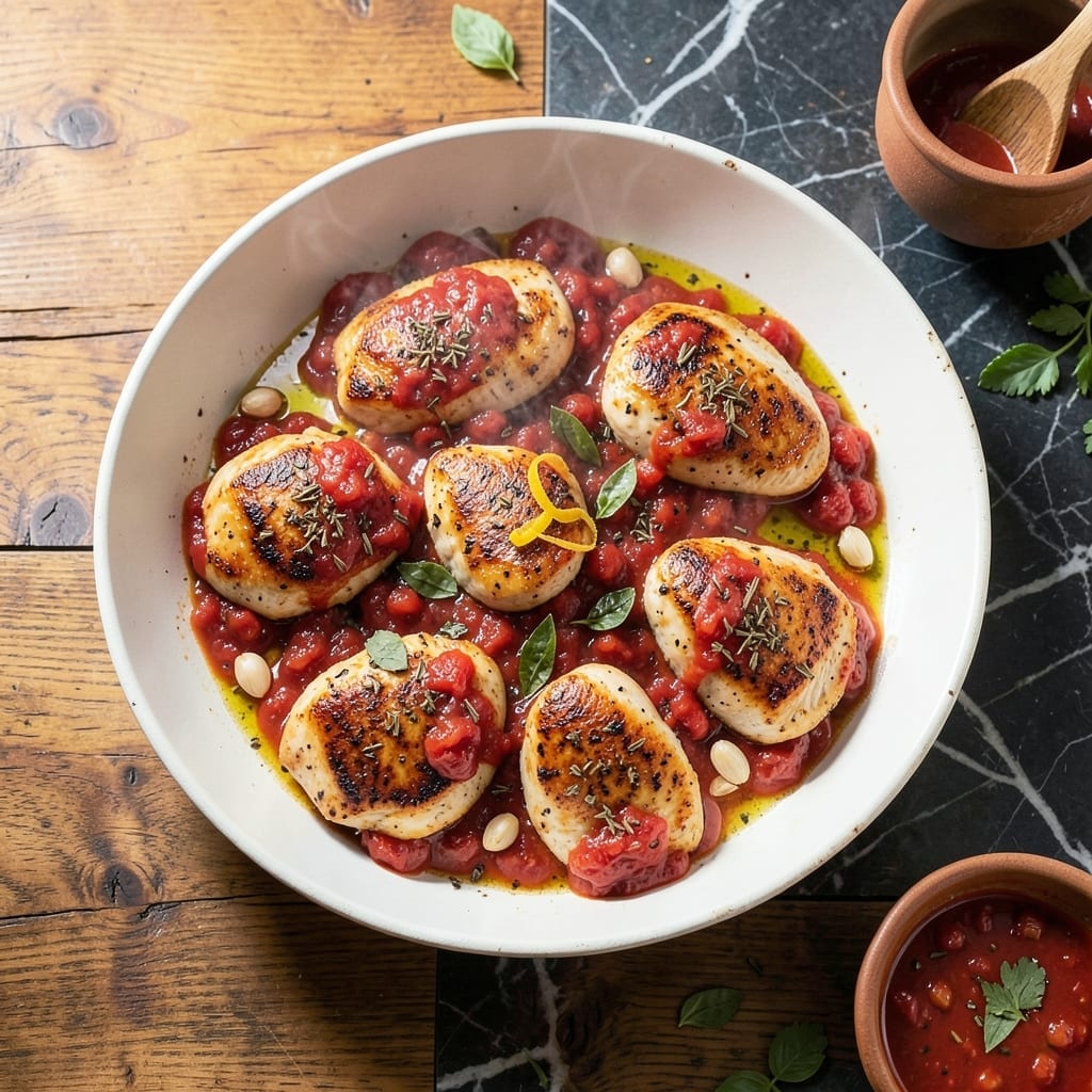 Chicken Pizzaiola Recipe: Tomato-Sauced Skillet Dinner With Melty Mozzarella