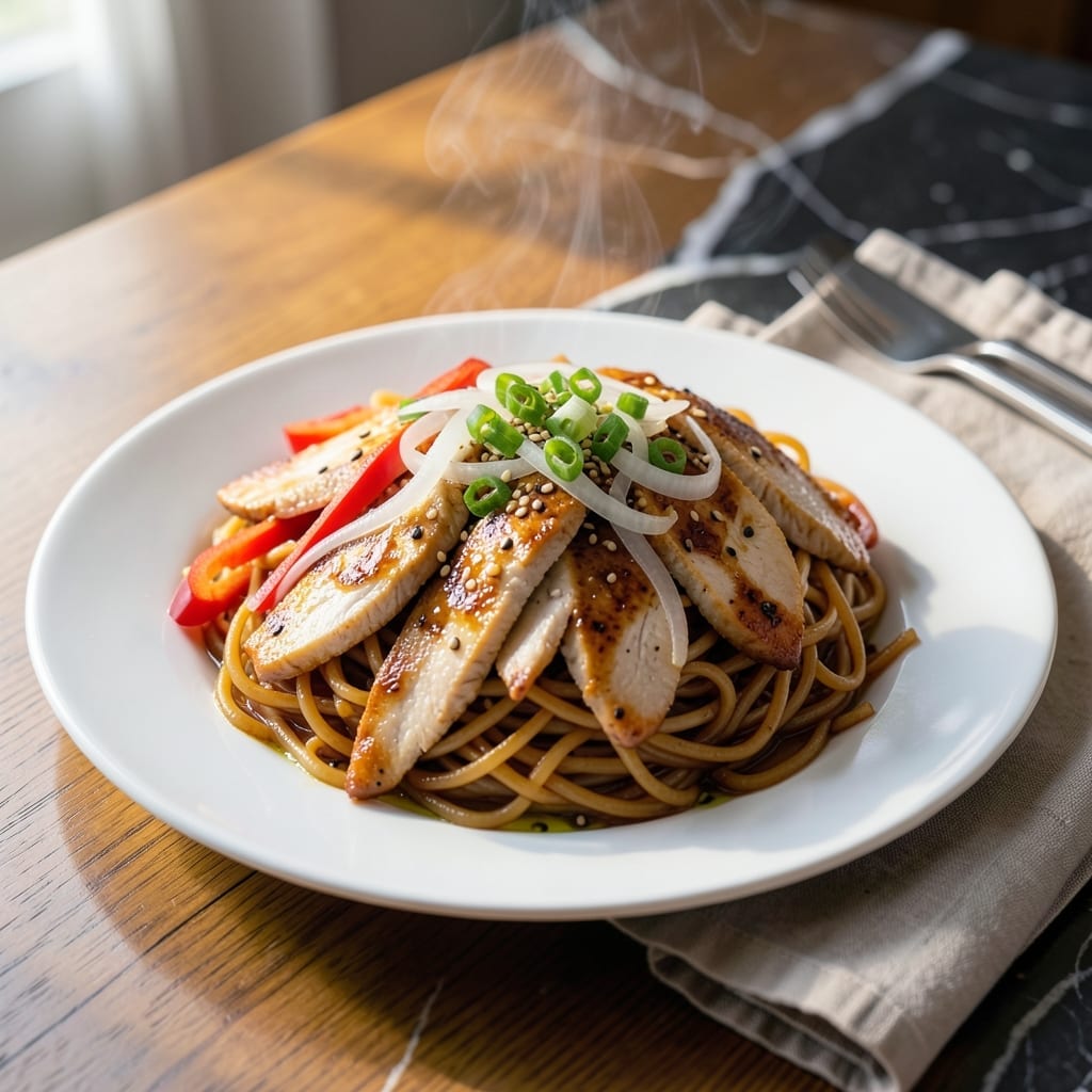 Chicken Yakisoba Recipe: Street Food Noodles with Savory Sauce Chicken Yakisoba Recipe: Street Food Noodles with Savory Sauce
