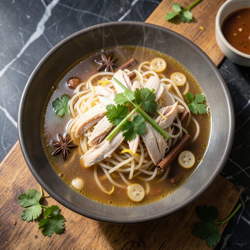Rice Noodle Soup Recipe: Aromatic Broth with Silky Strands