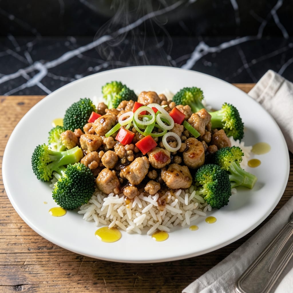Ground Chicken Broccoli and Rice Recipe: Wok-Seared Protein-Packed Meal