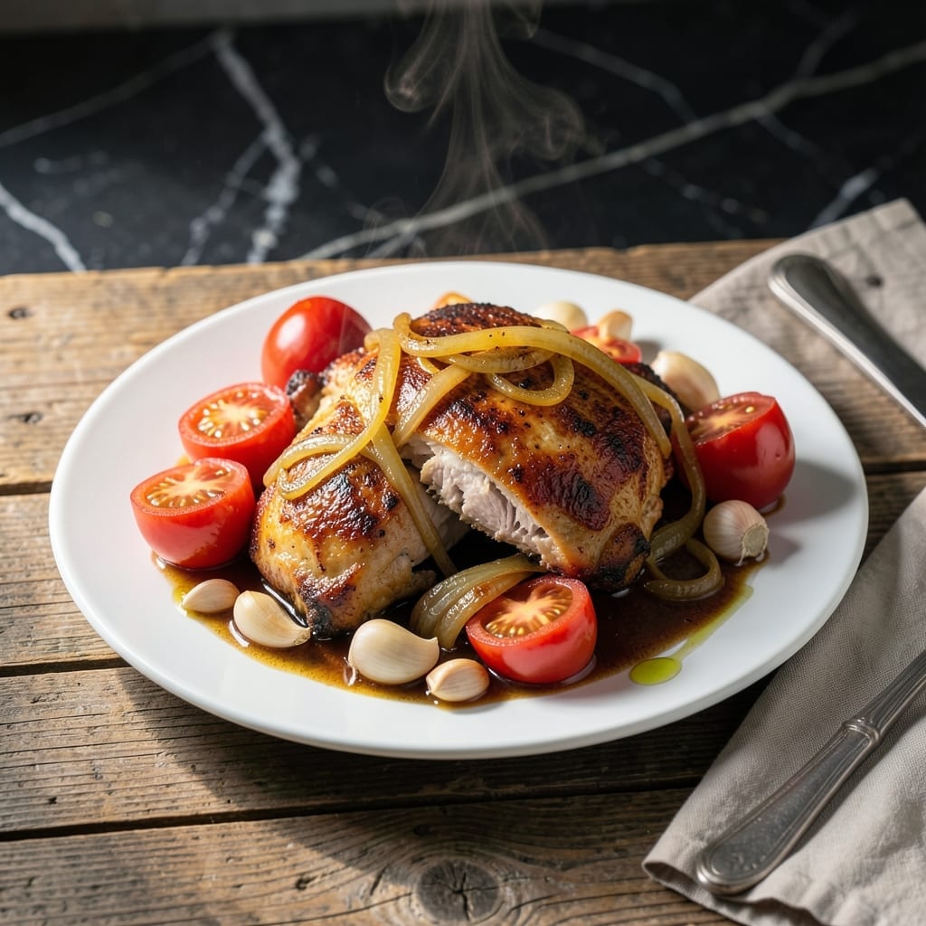 Chicken Tomato Garlic Recipe: Mediterranean-Style Simmered Perfection Chicken Tomato Garlic Recipe: Mediterranean-Style Simmered Perfection