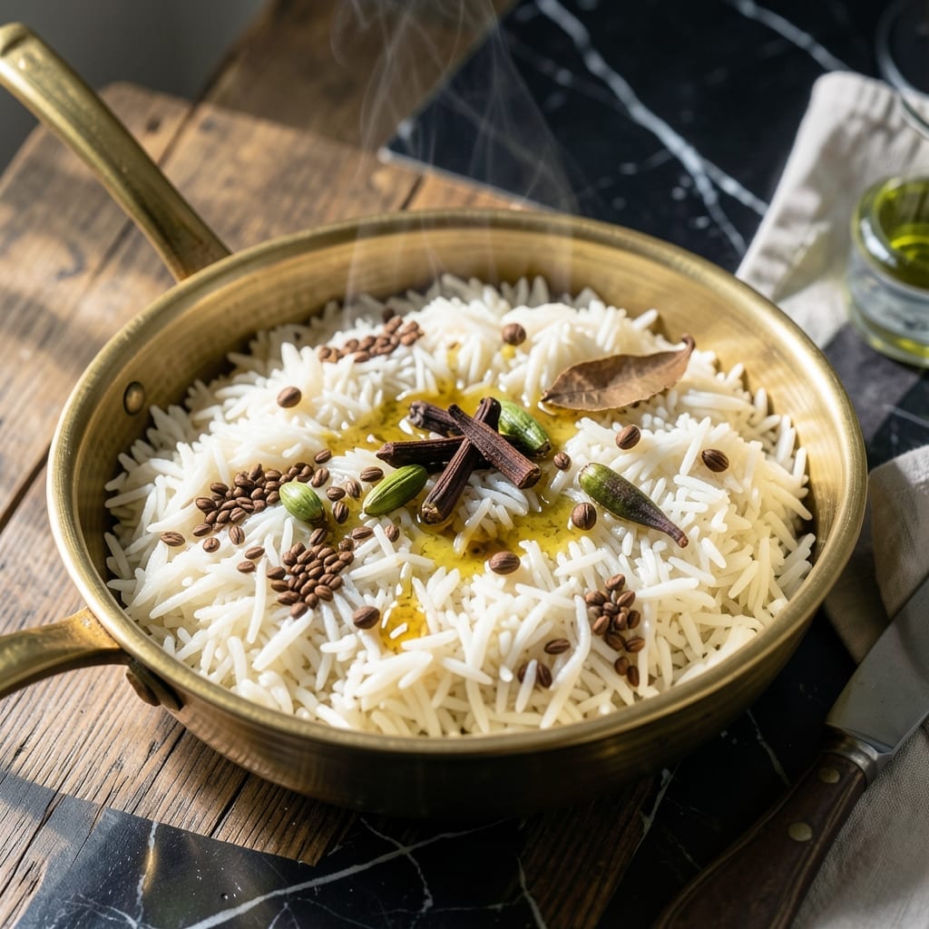 Indian Fragrant Basmati Rice Recipe: Aromatic Long-Grain Pillows with Toasted Spices Indian Fragrant Basmati Rice Recipe: Aromatic Long-Grain Pillows with Toasted Spices