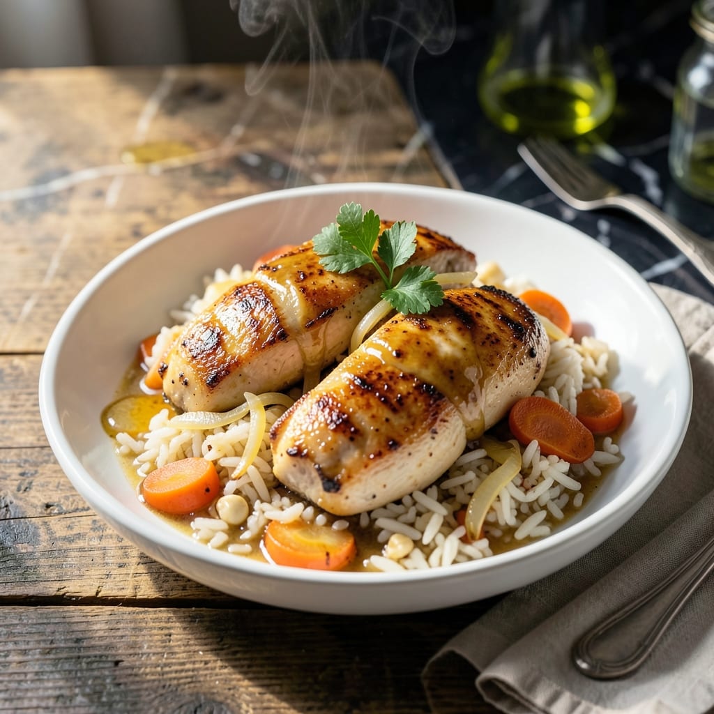 Chicken and Rice Recipe Using Chicken Broth: Savory One-Pot Meal with Tender Grains