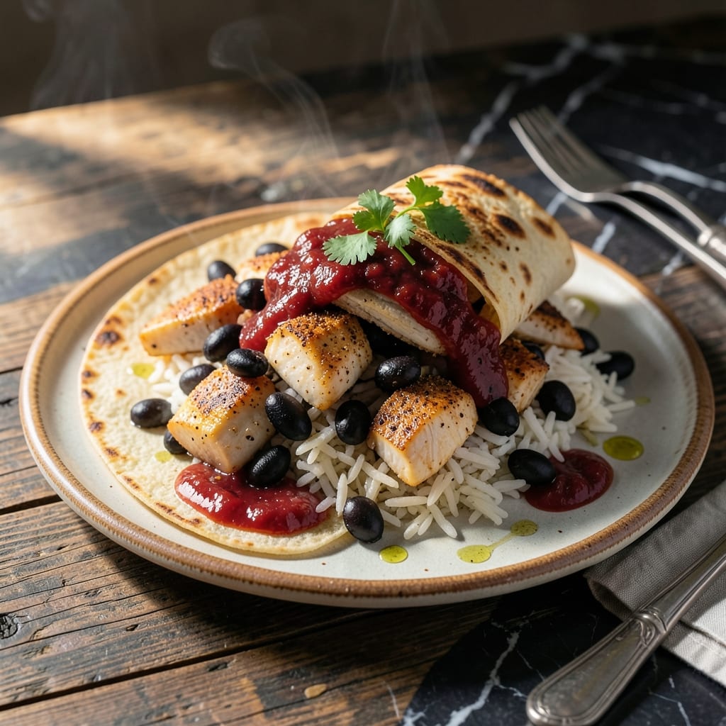 Bean Rice and Chicken Burrito Recipe: Spiced and Loaded With Tex-Mex Flavor