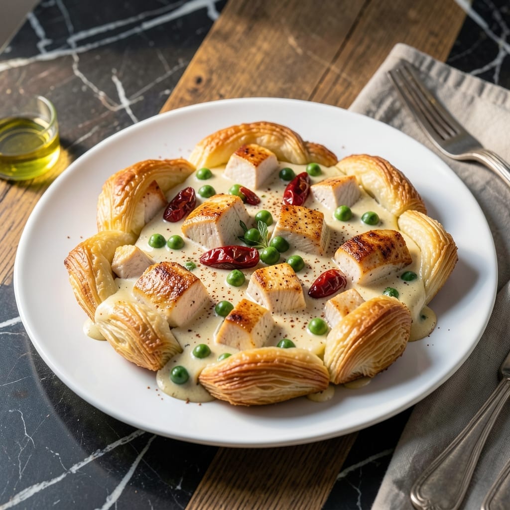 Easy Chicken a LA King Recipe: Creamy Puff Pastry Delight