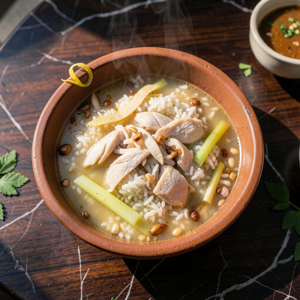 Khao Tom Thai Rice Soup Recipe: Fragrant Ginger and Lemongrass Broth