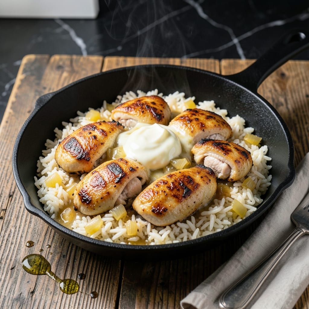 Chicken Rice Bake Recipe: One-Pan Creamy Comfort with Golden Crust