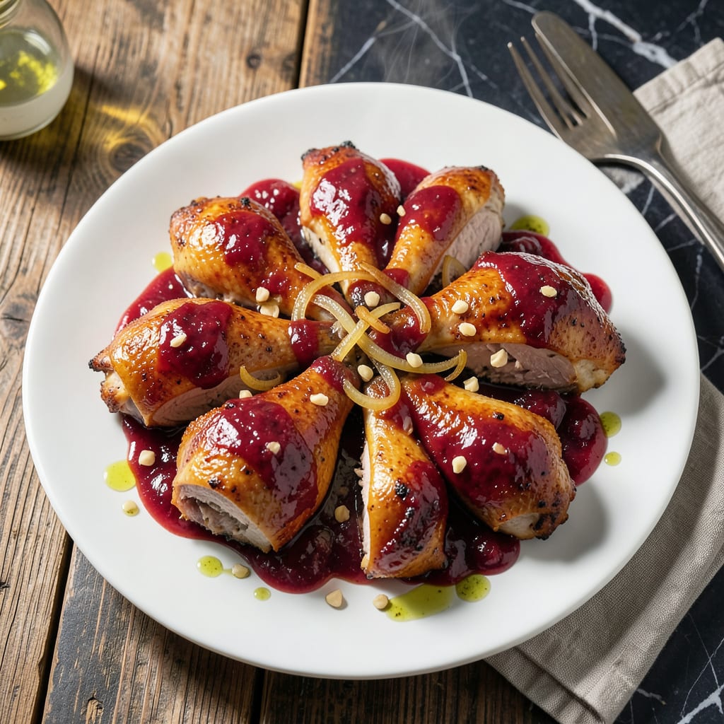 Complete canned cranberry sauce chicken recipe overview image
