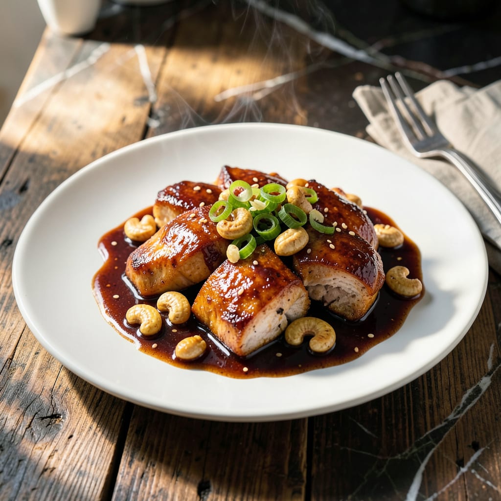 Visual representation of cashew chicken recipe hoisin sauce