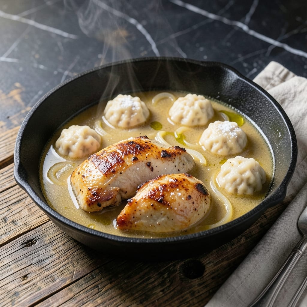 Homemade Chicken and Dumplings Recipe: Fluffy Pillows in Savory Broth
