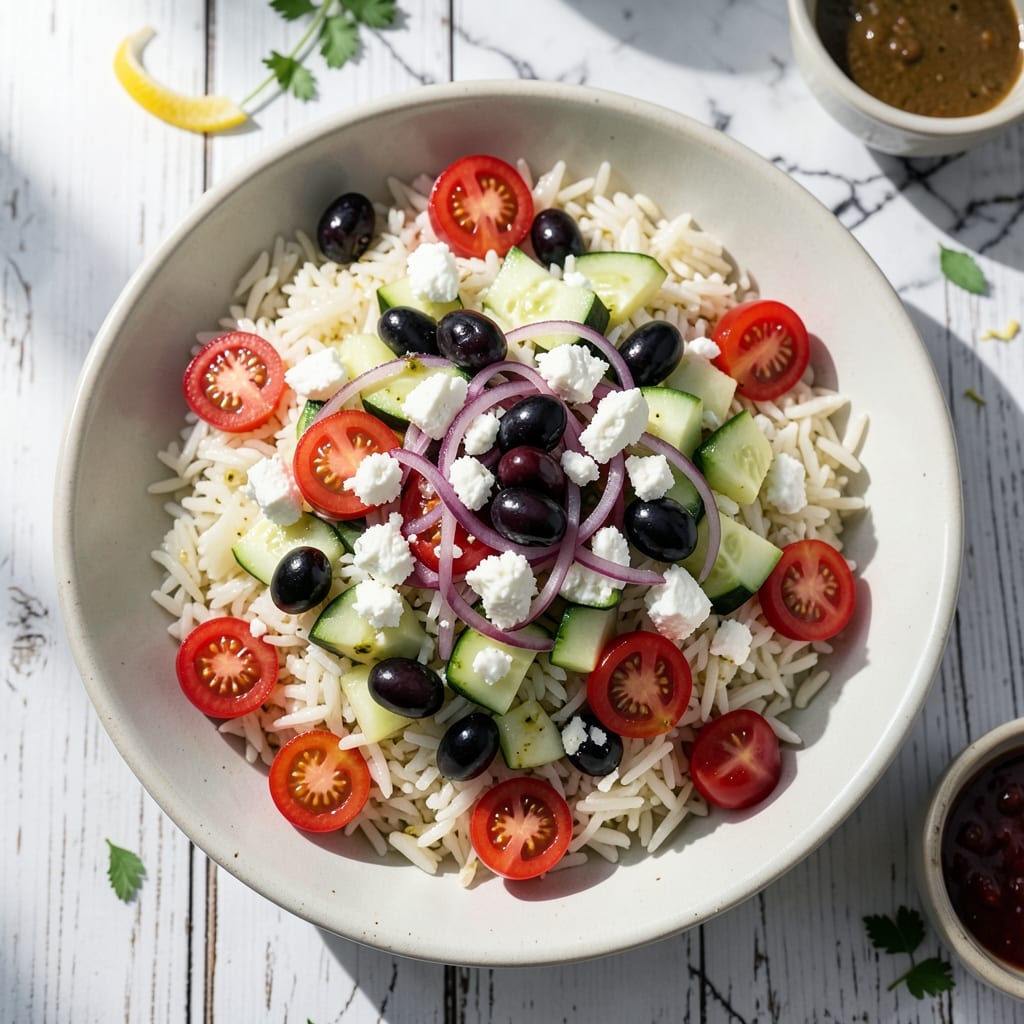 Greek Rice Salad Recipe Feta Cheese: Mediterranean Freshness in Every Forkful