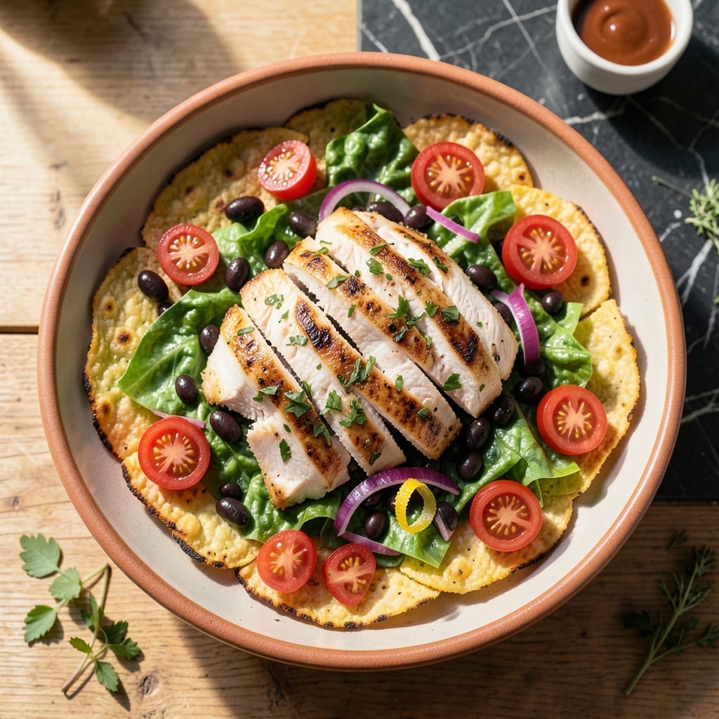 Chicken Tostada Salad Recipe: Crunchy Layers with Zesty Lime Dressing