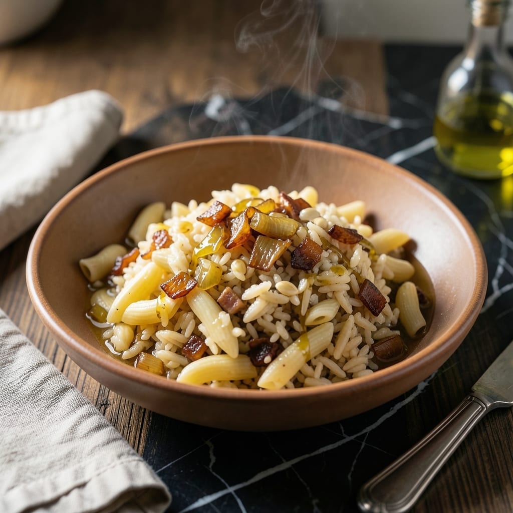 Pasta Rice Recipe: Italian Fusion in One Pot Pasta Rice Recipe: Italian Fusion in One Pot