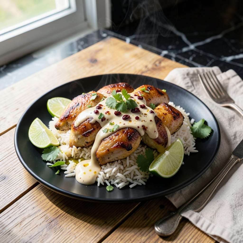 Mexican Chicken, Rice and Queso Recipe: Smoky Chipotle and Lime Zest Fusion