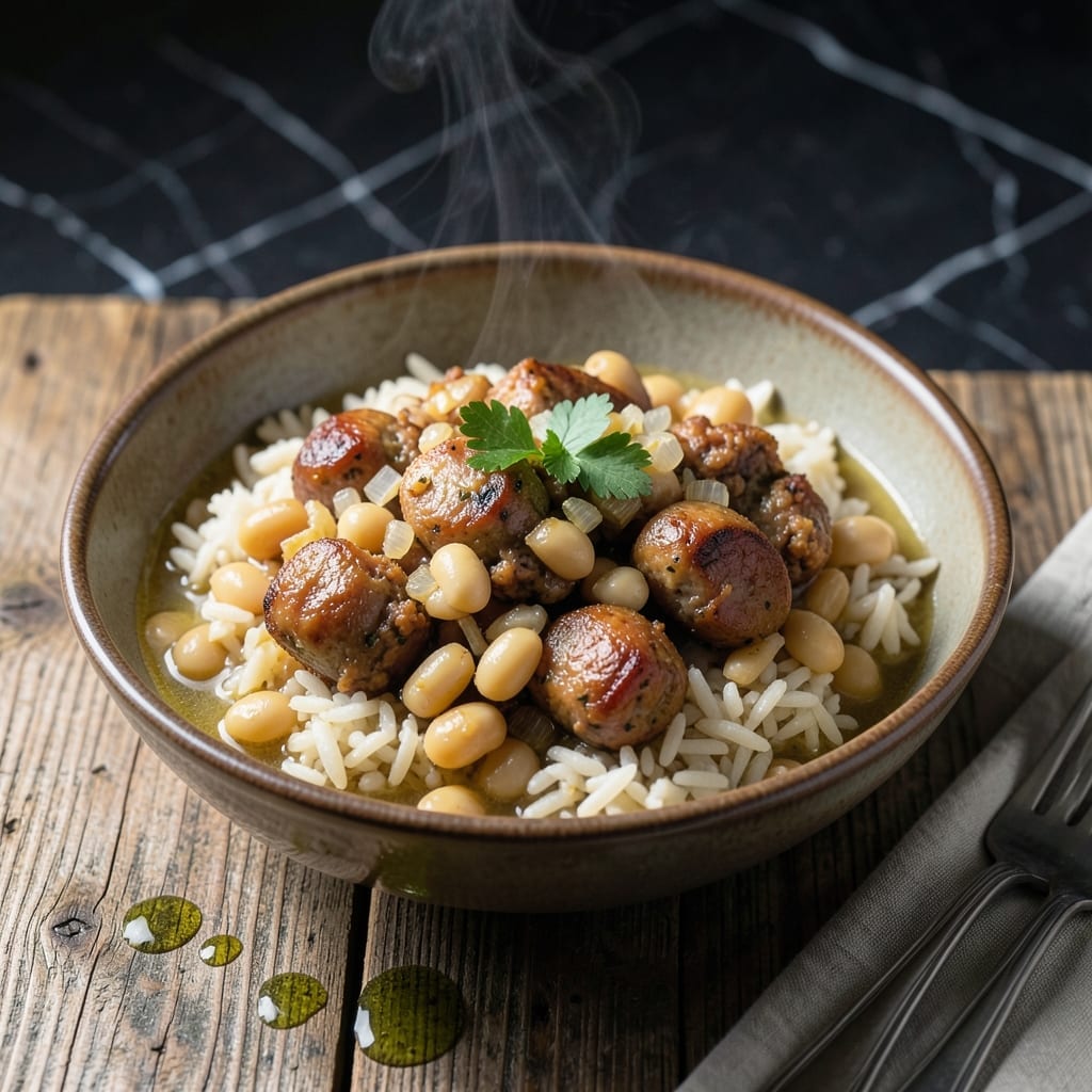 Italian Sausage, Beans and Rice Recipe: Rustic One-Pot Comfort