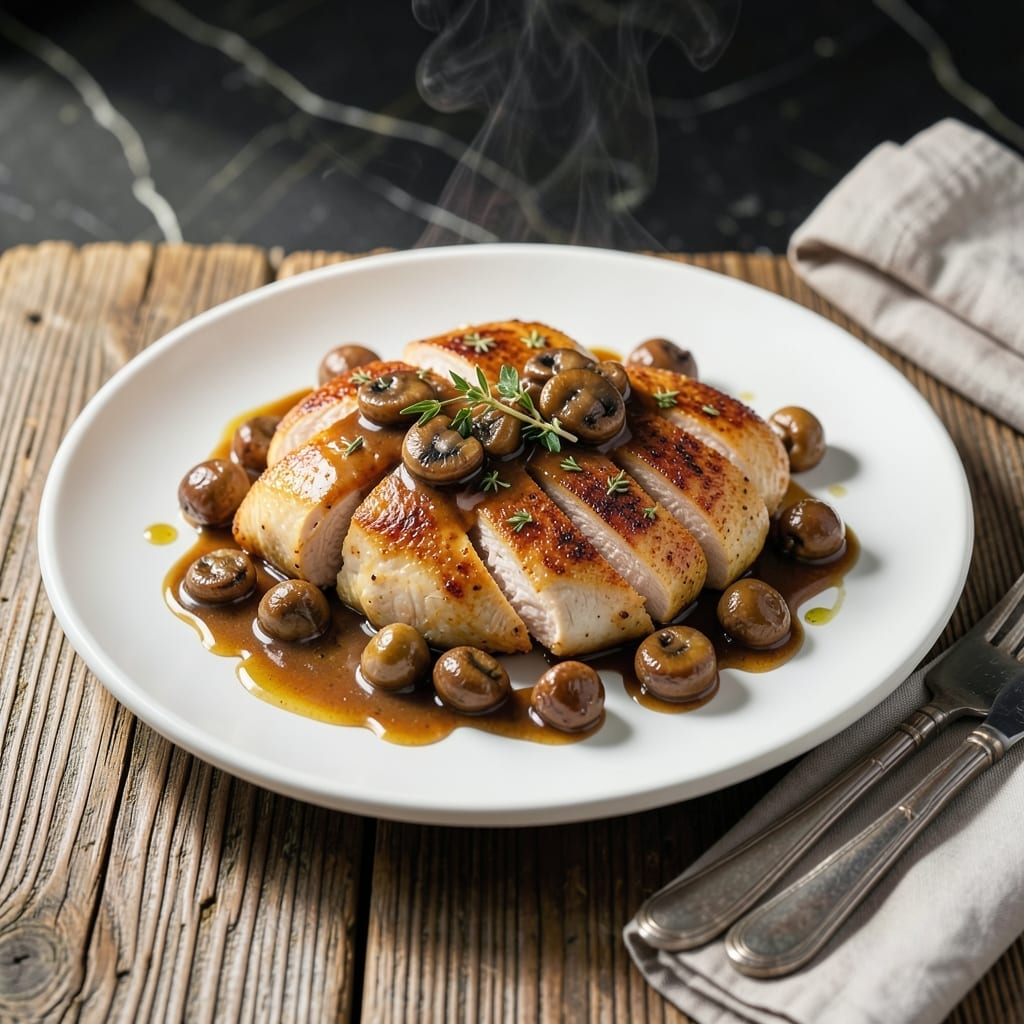 Chicken Mushroom Recipe: Earthy Cream Sauce Over Tender Chicken Chicken Mushroom Recipe: Earthy Cream Sauce Over Tender Chicken