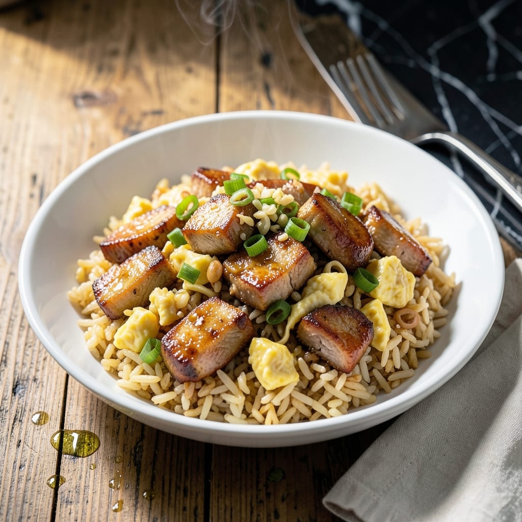 Pork Stir Fried Rice Recipe: Wok-Seared Umami With Charred Aromatics Pork Stir Fried Rice Recipe: Wok-Seared Umami With Charred Aromatics
