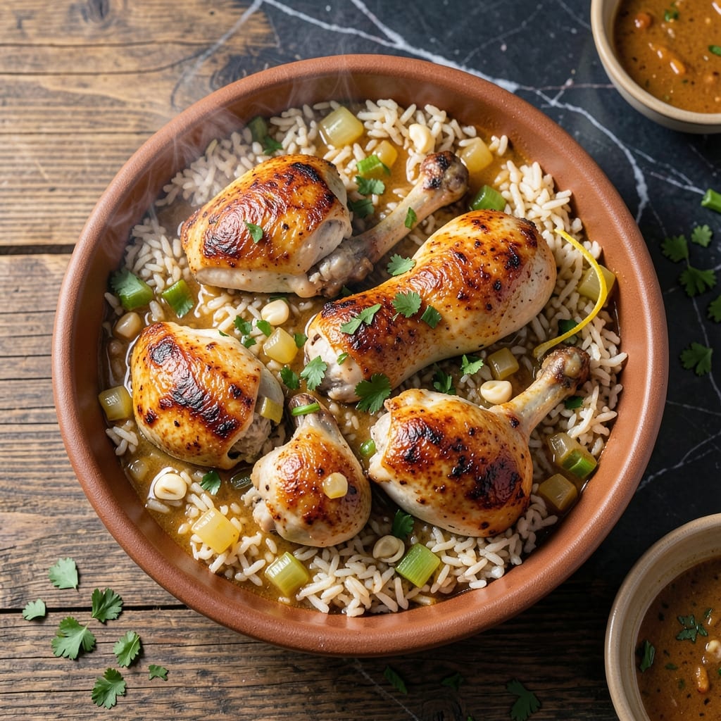 Bone In Chicken and Rice Casserole Recipe: Oven-Baked Savory Simplicity