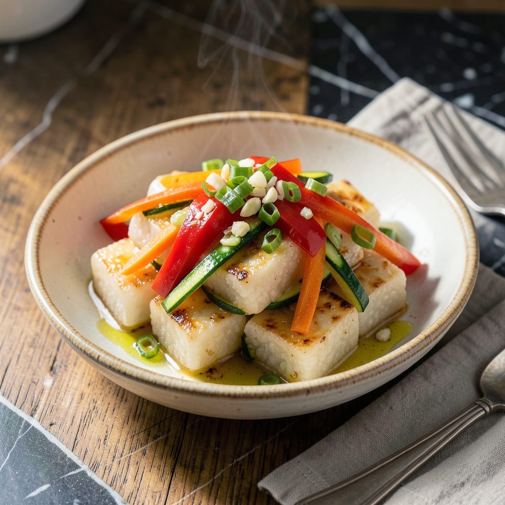 Rice Cake With Vegetables Recipe: Light and Savory Korean-Inspired Bites Rice Cake With Vegetables Recipe: Light and Savory Korean-Inspired Bites