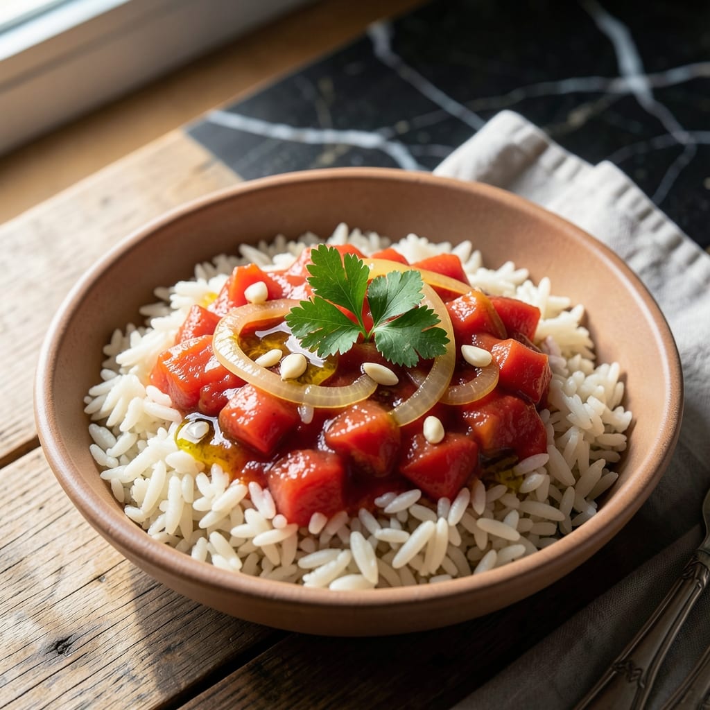 Canned Tomatoes and Rice Recipe: Mediterranean-Style One-Pot Meal