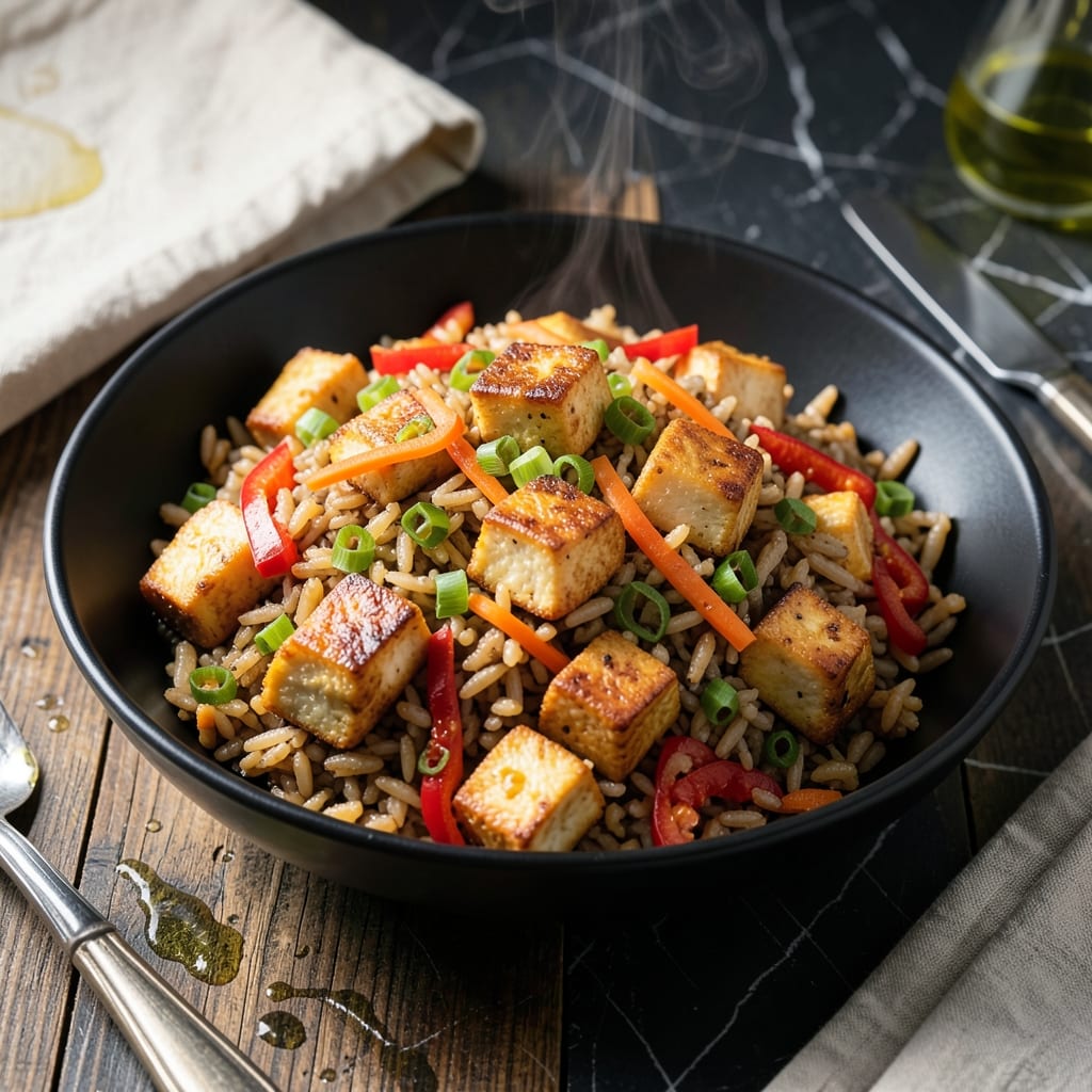 Fried Brown Rice Recipe Vegetarian: Smoky Tofu and Charred Veggie Stir-Fry Fried Brown Rice Recipe Vegetarian: Smoky Tofu and Charred Veggie Stir-Fry