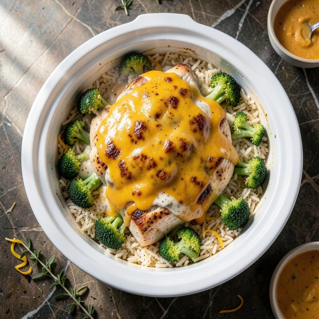 Chicken Broccoli Rice Casserole Crock Pot Recipe: Slow-Cooked Creamy Delight