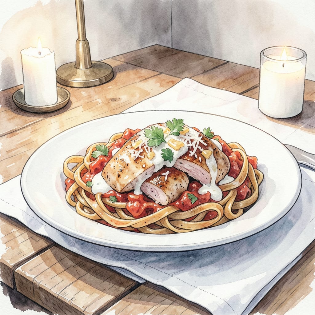 Comprehensive Chicken Alfredo Recipe for 2: Creamy Fettuccine for Two visual reference