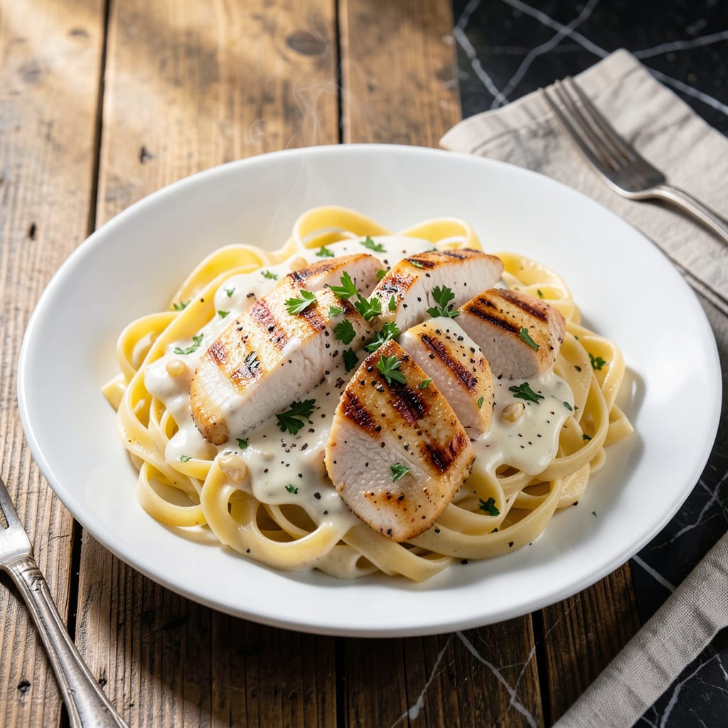 chicken alfredo recipe with store bought alfredo sauce example with annotations
